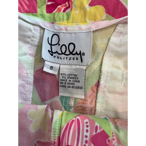 Lilly Pulitzer Diamond Head Patch hula monkey Capri pants 8 - Picture 5 of 5